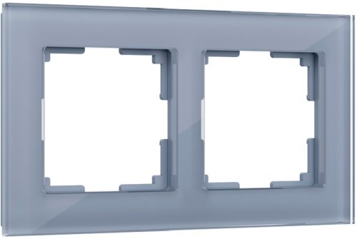 Рамка универсальная Werkel Favorit 2-м. стекло серый фото Рамка универсальная Werkel Favorit 2-м. стекло серый картинка